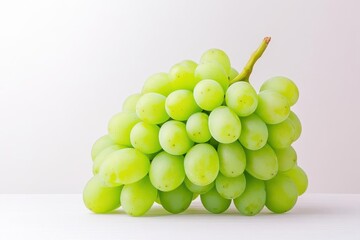Aufkleber - A bunch of green grapes isolated on a white background