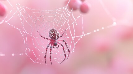A sophisticated spider web design in blue and red tones generates a mesmerizing pattern