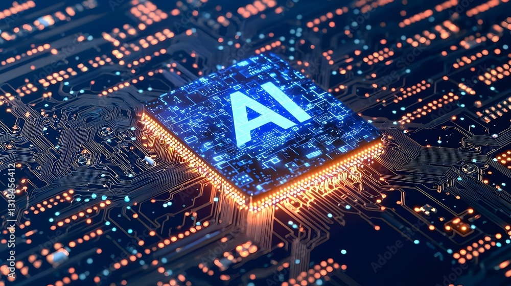 Artificial Intelligence Chip Technology Stock Photo | Adobe Stock