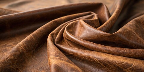 Aufkleber - The Luxurious Texture of Distressed Leather, a Timeless Fabric with a Rugged Elegance