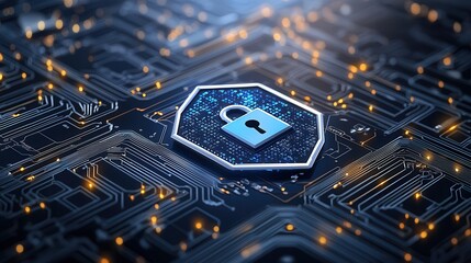 advanced digital security concept with futuristic technological elements a visual representation of 