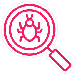 Vector Design Bug Search Icon Style
