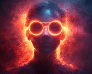 Wall Mural - glowing cosmic webinar showcasing innovative company culture and job roles