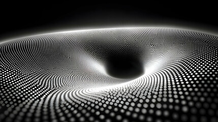 Wall Mural - abstract black and white swirling vortex background
