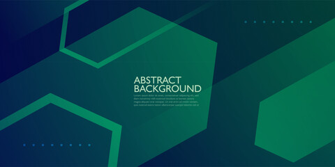 Wall Mural - abstract dark green gradient 3d background. simple overlap arrow shapes pattern concept. eps10 vecto