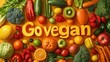 © Arianne - Fresh colorful fruits and vegetables promoting vegan lifestyle