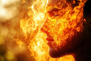 Wall Mural - heat related illness: a person suffering from heat exhaustion, clinical and educational, medical the