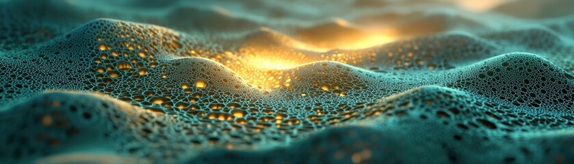 Wall Mural - graphic showcasing geometric fractals and a glowing core, symbolizing innovation and creativity.