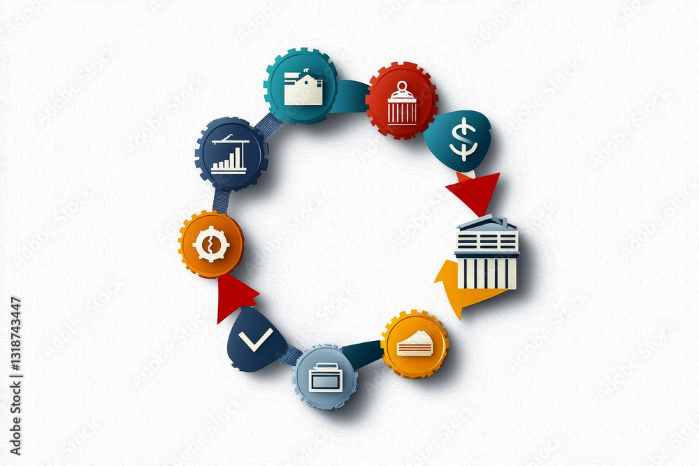 Circular Business Process Diagram: A modern and visually appealing ...