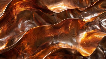 Wall Mural - abstract green and blue crumpled foil background.