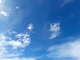 cirrus clouds a slightly cloudy sky.