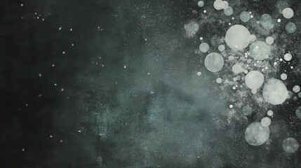 Wall Mural - Cosmic Abstract: A mesmerizing abstract art piece that presents a constellation of soft, glowing orbs and ethereal textures against a dark, cosmic backdrop.