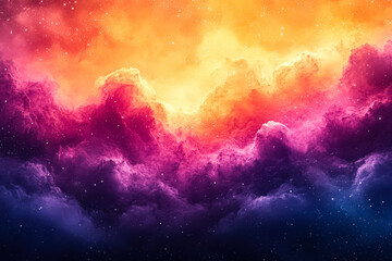 Wall Mural - colorful galaxy with pink, blue and yellow stars. the colors are vibrant and the stars are scattered