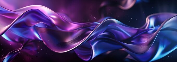 Wall Mural - Abstract background with fluid shapes in purple and blue black.