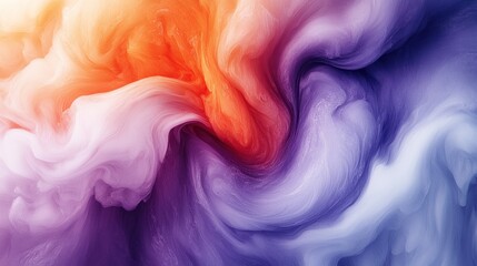 Wall Mural - swirling color ink abstract underwater scene