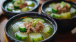 © Farid - Traditional Thai Gang Jued Tang Gwa Yad Sai--a clear soup with stuffed cucumber filled with marinated minced pork