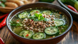 © Farid - Traditional Thai Gang Jued Tang Gwa Yad Sai--a clear soup with stuffed cucumber filled with marinated minced pork