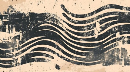 Fototapete - Mesmerizing Monochrome Waves   Flowing Abstract Art Texture for Stylish Wallpaper or Design Background