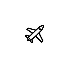 Wall Mural - simple and icon of a generic airplane isolated on a transparent background minimalist line art desig