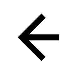 Wall Mural - simple arrow icon pointing to the left isolated on a created as a scalable vector graphic (svg)