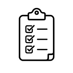 Wall Mural - clipboard with checkmarks representing tasks completed the icon features simple lines and clear desi