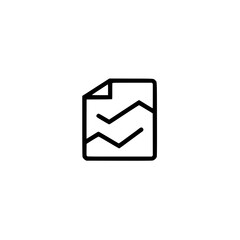 Wall Mural - data sheet icon with squiggly lines documents in line style isolated on background file icon and dat