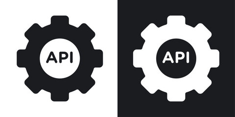 API vector icon set in solid style.