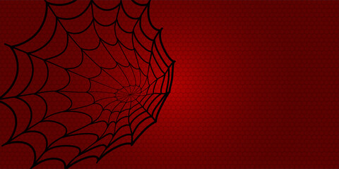 Spider web. Cobweb on Red background vector illustration eps 10.