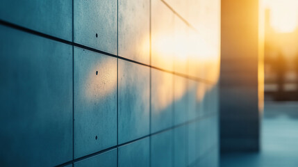 Modern teal concrete wall texture sunset light background image blue urban style photo design design