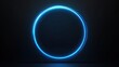 © artbot - Glowing Blue Circle on Dark Background with Subtle Light Effects