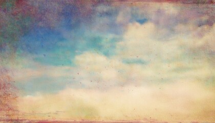 Aufkleber - soft pastel sky texture with warm and cool watercolor tones, artistic abstract background for digital design and print media

