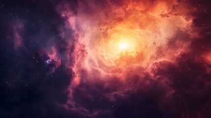 75. a mysterious celestial horizon where light and darkness merge into infinite cosmic potential