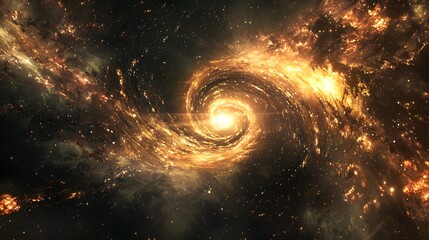48. a dark space vortex filled with celestial light, embodying the powerful inception of the cosmos
