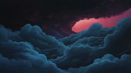 Wall Mural - Dramatic cloudscape with vivid sunset for wall art and decor