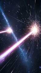 Wall Mural - a star bursting in the sky creating a spectacular display of cosmic ray bursts illuminating the dark