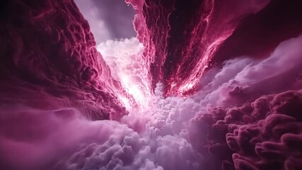 Wall Mural - Colorful swirling clouds create a captivating visual experience in a cosmic atmosphere at dusk