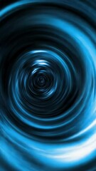 Wall Mural - swirling blue vortex with dynamic motion and depth in an abstract design showcasing energy and fluid
