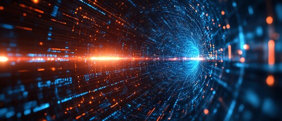 Poster - Futuristic abstract representation of digital transformation in business
