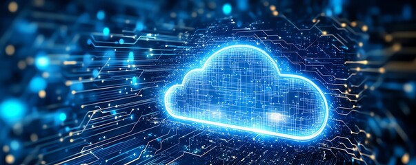 Poster - Secure cloud computing concept illustration