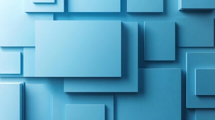 Poster - A blue background with a square in the middle