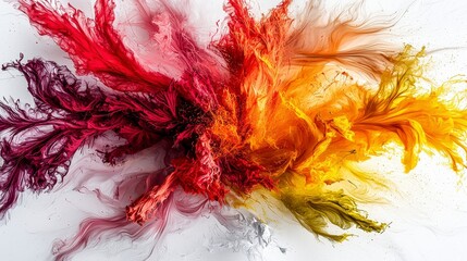 Leinwandbilder - Vibrant brushstroke explosion abstract artwork art studio colorful design close-up bold inspiration