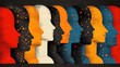 © anavanesagarna - Colorful heads representing diversity and inclusion in modern society. Ai generated