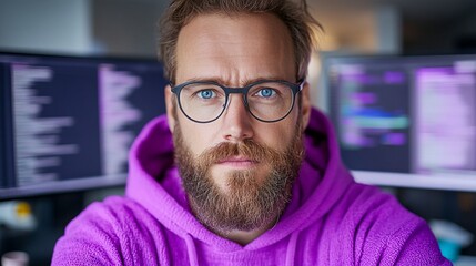 creative programmer working in modern office environment