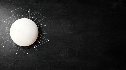 Wall Mural - large circular sun with radiating lines on dark background creates striking visual