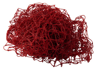 red net sack isolated on white background
