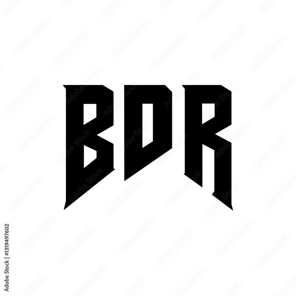 BDR letter logo design for technology company. BDR logo design black ...