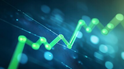 Leinwandbilder - Abstract financial growth graph