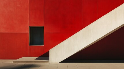 Poster - A minimalist composition of light and shadow, creating a sense of depth