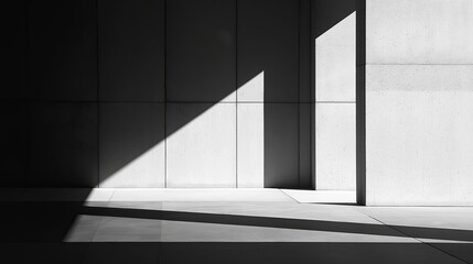Aufkleber - A minimalist composition of light and shadow, creating a sense of depth