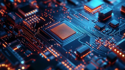 Fototapete - Engineers are testing microchip resistance to electromagnetic interference.